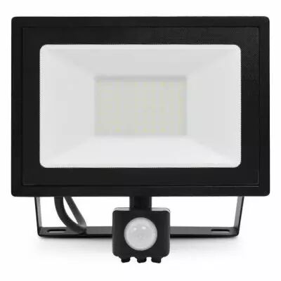 lumos slim project 50w 3000k noir ip65 + detect ir (80391)