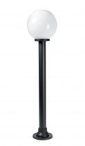 LUNA - Borne Ext. IP44 IK08, nr/opal, E27 100W max., lampe non incl, haut. 1,05m (1718)