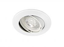 LUNAR - Encastré GU10, blanc, a/lpe LED 4,5W 4000K 390lm, dimmable par inter (51139)