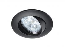 LUNAR 230 CX-Encastré GU10, rond, basc., noir, connex. s/outil, lampe non incl (4566)