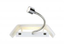 MANA, applique intérieure, liseuse, base, blanc, LED, 11W, 3000K, avec liseuse orientable (1000615)