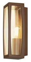 MERIDIAN BOX, applique extérieure, diffuseur transparent, rouille, E27, 25W max, IP54 (230657)