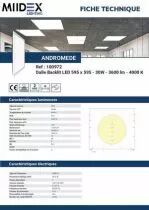 MIIDEX - Dalle Backlit LED 595 x 595 - 30W - 3600 lm - 4000 K (100972)