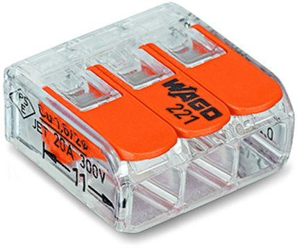 Wago contact 207-1331, Gel Box, IPx8, connecteurs Serie 221, 2273, 4mm²  max. - taille 1