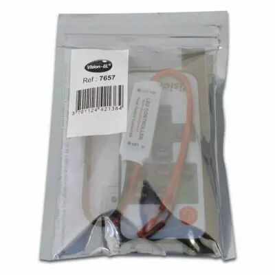 mini controleur bandeau monochrome 12/24v dim + telecommande rf (7657)