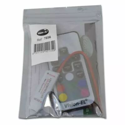 mini controleur bandeau rgb 12/24v dim + telecommande rf (7656)
