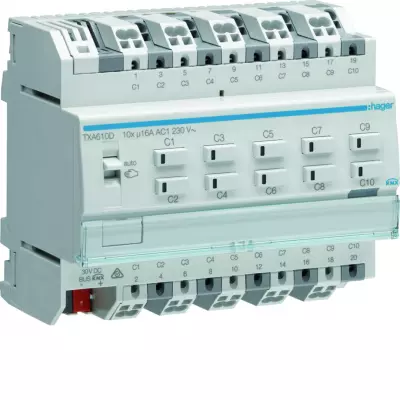 Module 10 sorties 16A/230V~ adapte pour charges capacitives / New Easy (TXA610D)