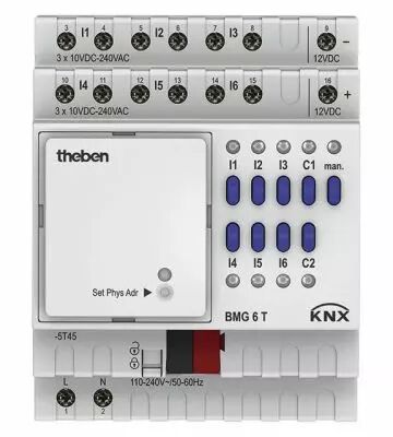 MODULE 6 ENTREES BINAIRES 8-250V AC-DC MODULAIRE KNX SERIE MIX (4930230)