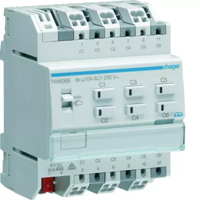 Module 6 sorties 10A/230V~ / New Easy (TXA606B)