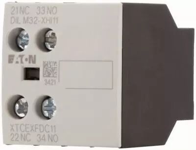 Module de contacts auxiliaires, 2 p�les Ith= 16A, 1F, 1O Fixation par l\'avant, Bornes � vis, DILM7 DILM38 (277376)