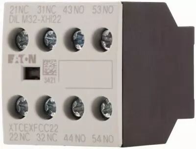 Module de contacts auxiliaires, 4 p�les, Ith=16A, 2N/O, 2NC, Fixation frontale, Bornes � vis, DILM7 - DILM38 (277377)