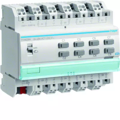 Module de sortie pour volets roulants pour 8 moteurs 230V~ 6A (TYA628A)