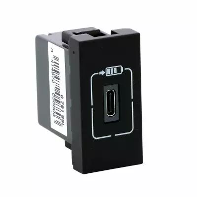MOSAIC CHARGEUR 1 MOD 1 USB C 1.5A 7.5W NOIR MAT (079189L)