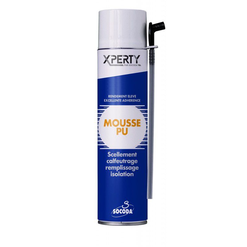 Mousse expansive 2 en 1 pistolable - bombe de 500 ml