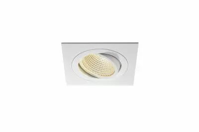 NEW TRIA 110, encastr� de plafond int�rieur, simple, carr�, blanc, LED, 15W, 3000K, clips ressorts, variable Triac (114251)