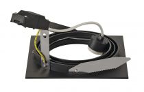 NEW TRIA 150, encastré de plafond intérieur, simple, carré, noir mat, GU10/QPAR111, 75W max, lames ressorts (113830)
