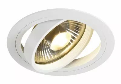 NEW TRIA 150, encastr� de plafond int�rieur, simple, rond, blanc mat, GU10/QPAR111, 75W max, lames ressorts (113540)