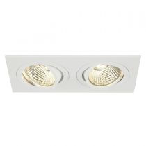 NEW TRIA 155, encastré de plafond intérieur, double, blanc, LED, 14W, 2700K, clips ressorts (113891)