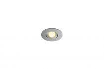 NEW TRIA 45, encastré de plafond intérieur, simple, rond, alu brossé, LED, 4,4W, 3000K, IP44, clips ressorts (113976)