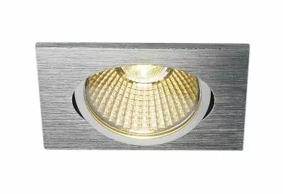 NEW TRIA 68, encastr� de plafond int�rieur, simple, carr�, alu bross�, LED, 7,2W, 1800-3000K, clips/lames ressorts, Dim To warm,