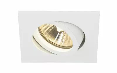 NEW TRIA 68, encastr� de plafond int�rieur, simple, carr�, blanc, GU10/QPAR51, 50W max, clips/lames ressorts (1001995)