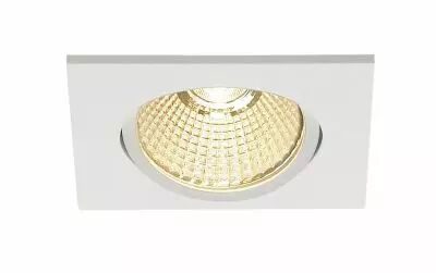 NEW TRIA 68, encastr� de plafond int�rieur, simple, carr�, blanc mat, LED, 11W, 3000K, clips ressorts, variable Triac (114391)