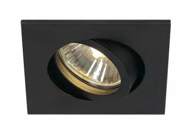 NEW TRIA 68, encastr� de plafond int�rieur, simple, carr�, noir, GU10/QPAR51, 50W max, clips/lames ressorts (1001994)