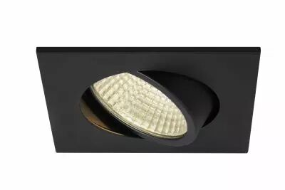 NEW TRIA 68, encastr� de plafond int�rieur, simple, carr�, noir mat, LED, 5,3W, 3000K, clips ressorts (1003061)