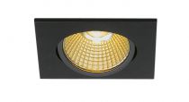 NEW TRIA 68, encastré de plafond intérieur, simple, carré, noir mat, LED, 7,2W, 1800-3000K, clips/lames ressorts, Dim To warm, v