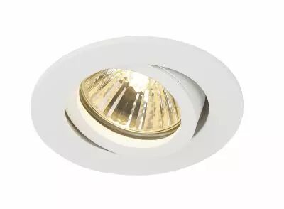 NEW TRIA 68, encastr� de plafond int�rieur, simple, rond, blanc, GU10/QPAR51, 50W max, clips/lames ressorts (1001981)