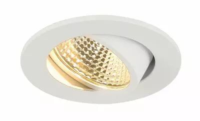 NEW TRIA 68, encastr� de plafond int�rieur, simple, rond, blanc mat, LED, 5,3W, 2700K, clips ressorts (1003059)