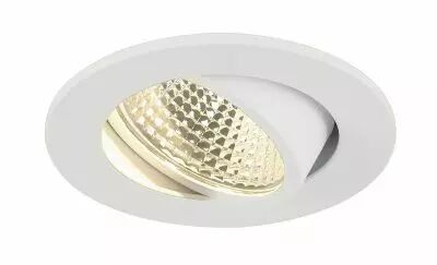 NEW TRIA 68, encastr� de plafond int�rieur, simple, rond, blanc mat, LED, 5,3W, 3000K, clips ressorts (113951)