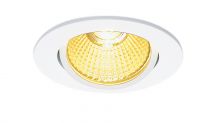 NEW TRIA 68, encastré de plafond intérieur, simple, rond, blanc mat, LED, 7,3W, 1800-3000K, clips/lames ressorts, Dim To warm, v