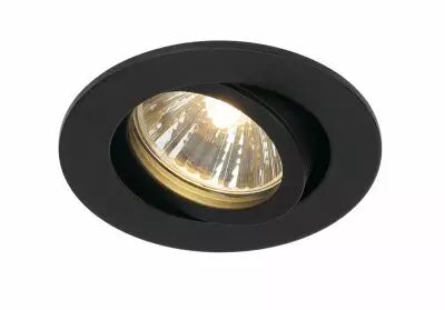 NEW TRIA 68, encastr� de plafond int�rieur, simple, rond, noir, GU10/QPAR51, 50W max, clips/lames ressorts (1001980)