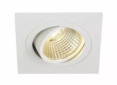 NEW TRIA 77, encastr� de plafond int�rieur, simple, carr�, blanc, LED, 8W, 2700K, clips ressorts (113881)