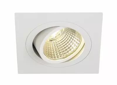 NEW TRIA 77, encastr� de plafond int�rieur, simple, carr�, blanc, LED, 8W, 3000K, clips ressorts (113911)