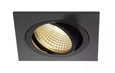 NEW TRIA 77, encastr� de plafond int�rieur, simple, carr�, noir mat, LED, 8W, 2700K, clips ressorts (113880)