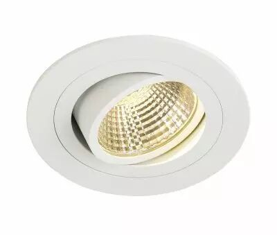 NEW TRIA 77, encastr� de plafond int�rieur, simple, rond, blanc, LED, 8W, 2700K, clips ressorts (113871)