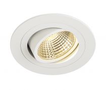 NEW TRIA 77, encastré de plafond intérieur, simple, rond, blanc, LED, 8W, 2700K, clips ressorts (113871)