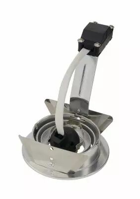 NEW TRIA 78, encastr� de plafond int�rieur, simple, rond, alu bross�, GU10/QPAR51, 50W max, lames ressorts (111716)