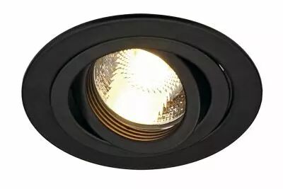 NEW TRIA 78, encastr� de plafond int�rieur, simple, rond, noir, GU10/QPAR51, 50W max, clips ressorts (113490)