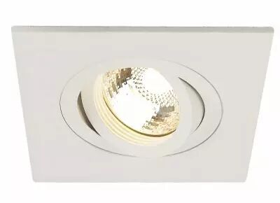 NEW TRIA 78 XL, encastr� de plafond int�rieur, simple, carr�, blanc mat, GU10/QPAR51, 50W max, clips ressorts (113451)