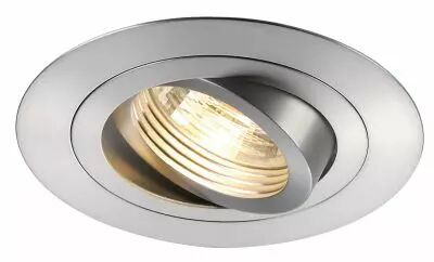 NEW TRIA 78 XL, encastr� de plafond int�rieur, simple, rond, alu bross�, GU10/QPAR51, 50W max, clips ressorts (113446)