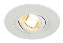 NEW TRIA 78 XL, encastré de plafond intérieur, simple, rond, blanc mat, GU10/QPAR51, 50W max, clips ressorts (113441)