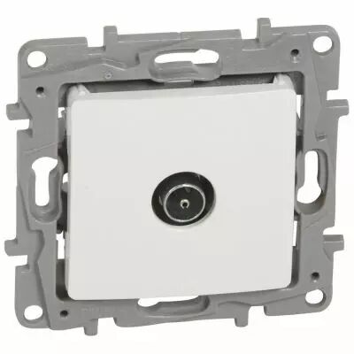 Niloe one - Prise TV simple Nilo� - 0-2400 MHz - m�le - �toile blind�e - Pur
