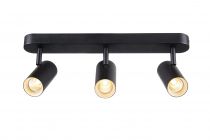 NOBLO, applique et plafonnier intérieur, triple, noir, LED, 24W, 2700K, variable Triac (1002976)