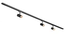 NOBLO SPOT, kit rail 1 allumage, intérieur, noir, LED, 22,5W, 2700K, 2 rails de 1m, 3 spots, 1 connecteur et 2 embouts inclus (1