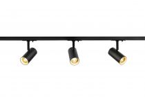 NOBLO SPOT, kit rail 1 allumage, intérieur, noir, LED, 22,5W, 2700K, 2 rails de 1m, 3 spots, 1 connecteur et 2 embouts inclus (1