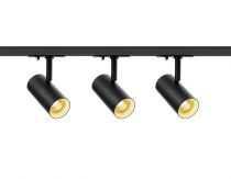 NOBLO SPOT, kit rail 1 allumage, intérieur, noir, LED, 22,5W, 2700K, 2 rails de 1m, 3 spots, 1 connecteur et 2 embouts inclus (1