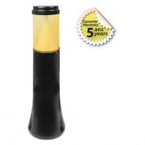 nolana potelet 750mm 15w cct 2400k/3000k/4000k pc noir 5ans (100390)